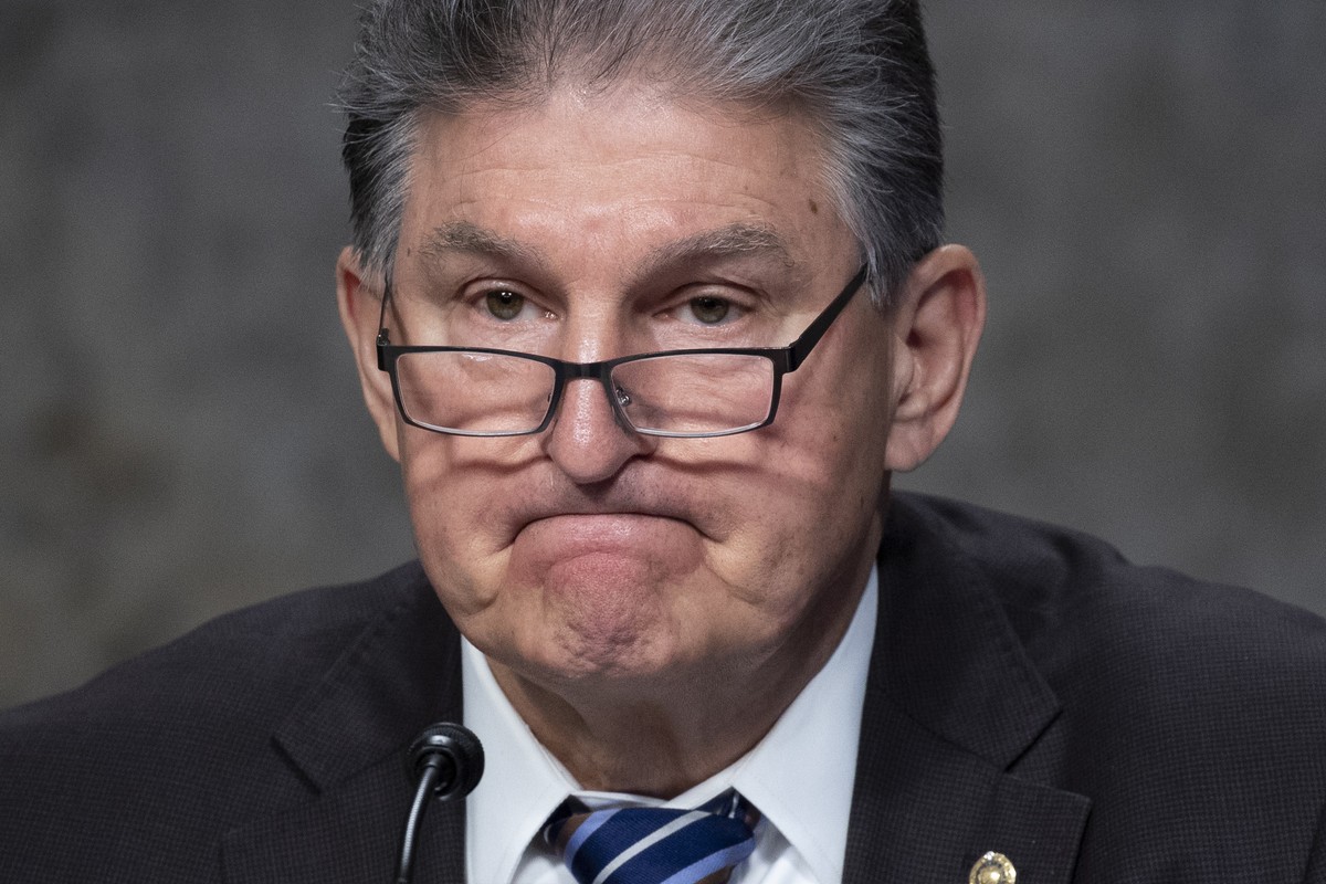 epa09051746 Chairman of the Senate Energy and Natural Resources Committee, Democrat of West Virginia, Joe Manchin attends the Senate Energy and Natural Resources Committee hearing on the nomination of ...