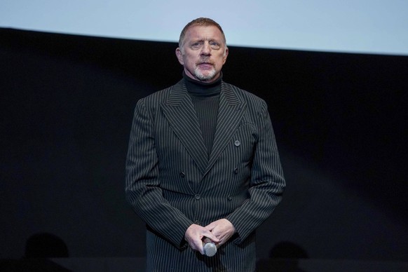 Boris Becker bei der Buehnepraesentation fuer Boom Boom The World vs. Boris Becker von Manodrome anlaesslich der 73. Berlinale Internationale Filmfestspiele am 19. Februar 2023 im Verti Music Hall in  ...