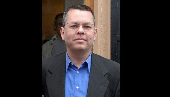 FILE - In this undated file photo, Andrew Brunson, an American pastor, stands in Izmir, Turkey. The 50-year-old evangelical pastor from Black Mountain, North Carolina, USA, faces up 35-years in prison ...