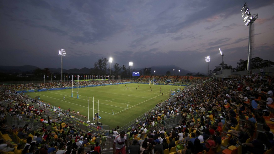 Erst spät gut gefüllt: Das Deodoro Stadium, wo in Rio das Rugby zuhause ist.
