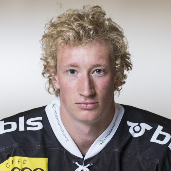 Portrait von Colin Gerber, Spieler des SC Bern, am Dienstag, 14. August 2018 vor dem Training in Bern. (KEYSTONE/Alessandro della Valle)