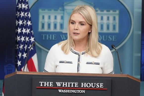White House press secretary Karoline Leavitt speaks with reporters in the James Brady Press Briefing Room at the White House, Thursday, July 17, 2025, in Washington. (AP Photo/Alex Brandon)
Karoline L ...