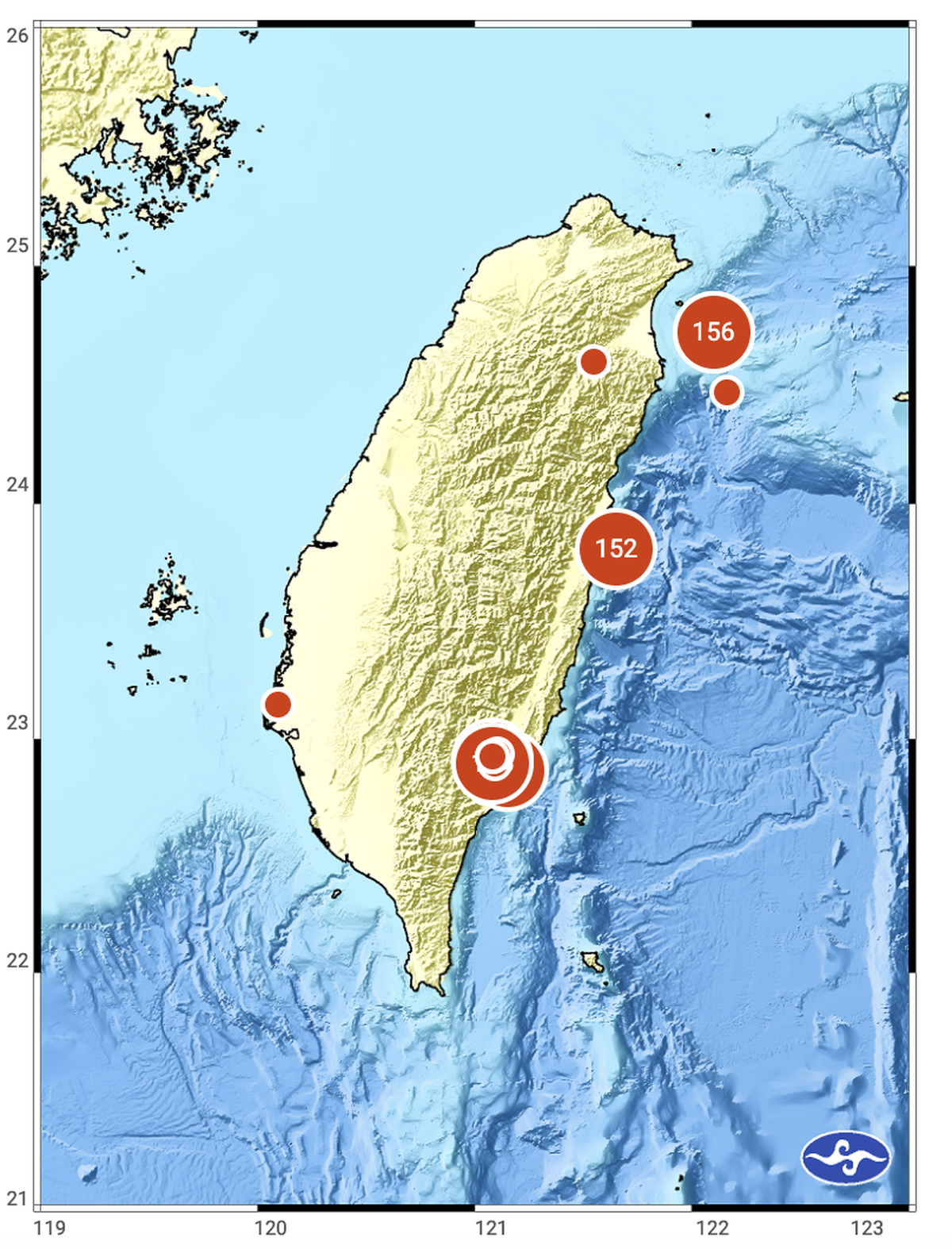 Erdbeben in Taiwan