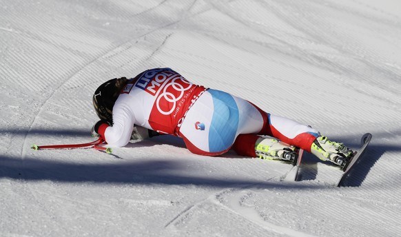 Lara Gut-Behrami verletzte sich 2017 in Cortina. 