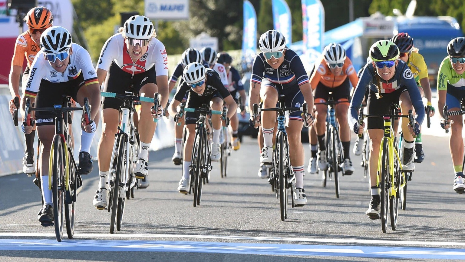 26-09-2020 World Championships Elite Women 2020, Germany 2020, Svizzera Brennauer, Lisa Reusser, Marlen Imola Autodromo PUBLICATIONxNOTxINxITAxFRAxNED