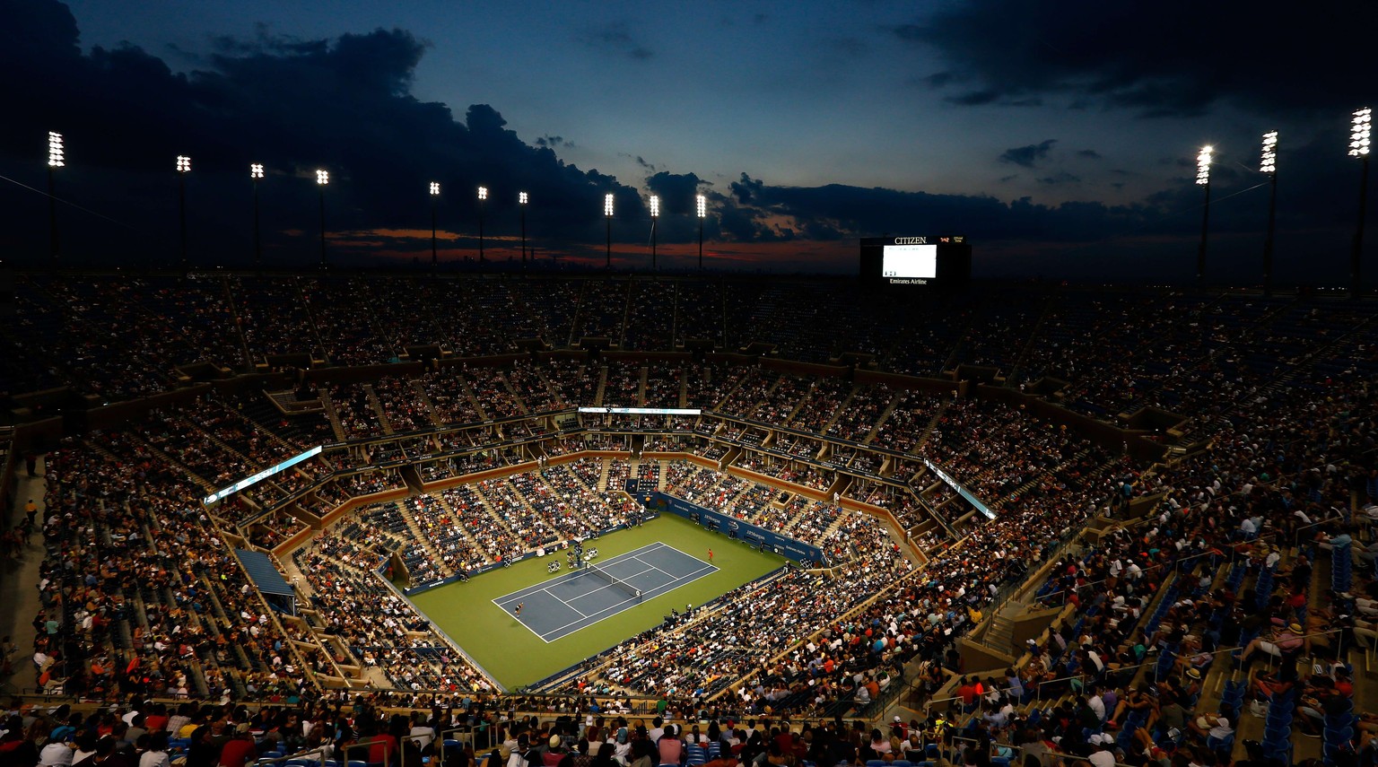 Das Arthur-Ashe-Stadion ist die grösste Tennis-Arena der Welt.