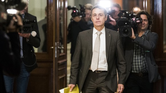 Bundesratskandidat Ignazio Cassis erscheint zum Hearing mit der Bundeshausfraktion der GLP am Rand der Herbstsession der Eidgenoessischen Raete, am Dienstag, 19. September 2017 in Bern. Die Wahl des n ...