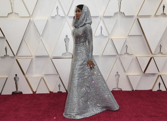 Janelle Monae arrives at the Oscars on Sunday, Feb. 9, 2020, at the Dolby Theatre in Los Angeles. (Photo by Richard Shotwell/Invision/AP)
Janelle Monae