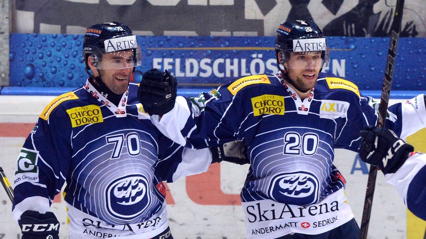 Oliver Kamber und Elias Bianchi träumen weiter von der Playoff-Teilnahme mit Ambri.