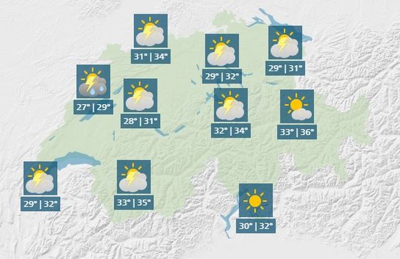 Wettervorhersage Schweiz 1. August