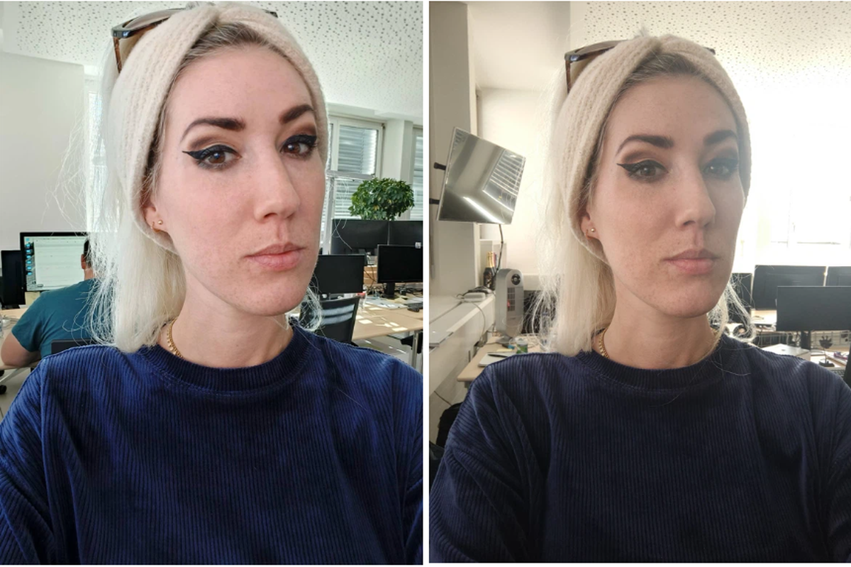 Ein Selfie mit dem Oppo Reno 8 Pro (links) und Madeleines Oppo Find X3 Neo von 2021.