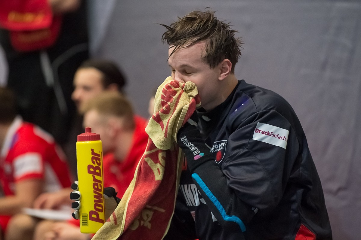 Bern, 30.03.2019, Unihockey Herren, Play-off Halbfinal Spiel 2, Floorball Koeniz - SV Wiler-Ersigen, Patrick Eder (30, Koeniz). (Fabian Trees / www.imagepower.ch)