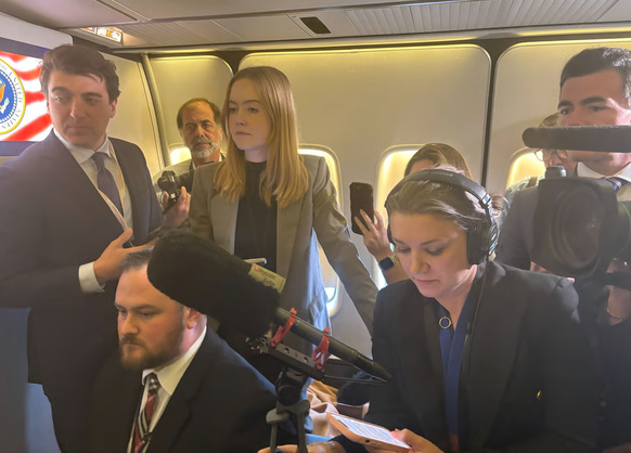 Tamara Keith (rechts) reiste regelmässig in der Air Force One mit.