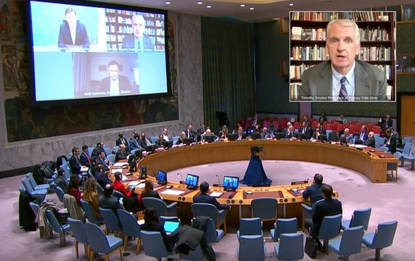 Timothy Snyder sprach als Experte vor dem UNO-Sicherheitsrat zum Fall Ukraine.