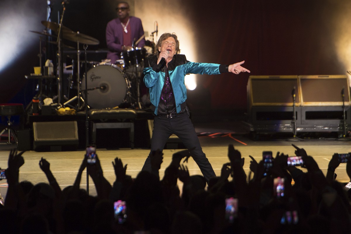 Mick Jagger, of the Rolling Stones, performs on Tuesday, Nov. 23, 2021, at the Hard Rock Live in Hollywood, Fla. (Photo by Scott Roth/Invision/AP)
Mick Jagger