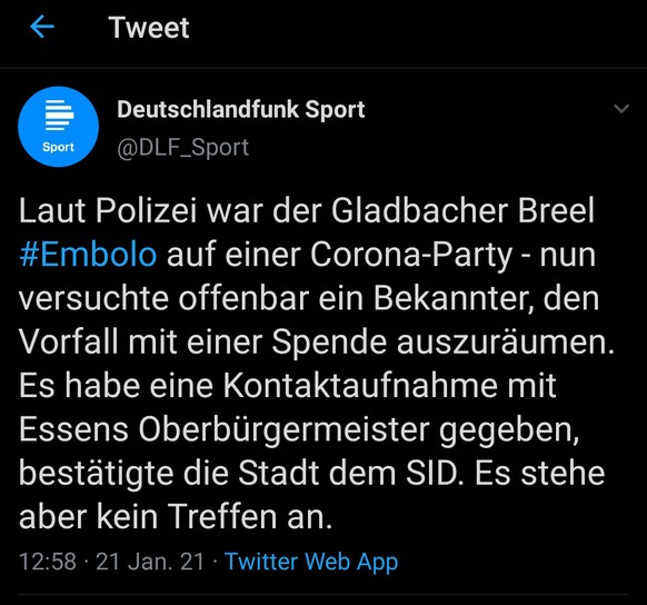 Gladbach-Trainer Rose genervt: «Das ist jetzt ein Thema für Breels Anwälte»\nEs wird immer besser, übrigens ein interessantes Wort für bestechung.