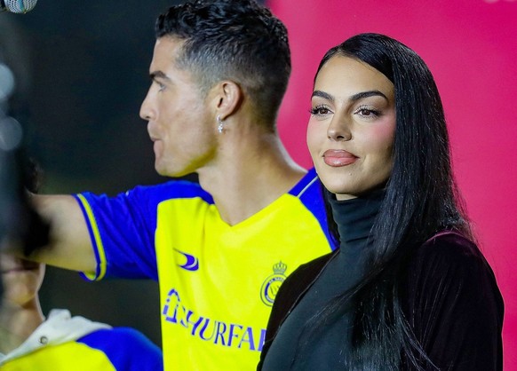 Cristiano Ronaldo presentation as new Al Nassr FC Georgina Rodriguez attends Portuguese football player Cristiano Ronaldo presentation as new Al Nassr FC player at Mrsool Park Stadium on January 03, 2 ...