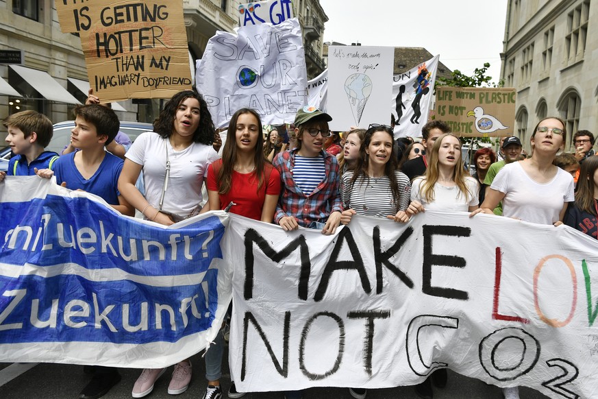 Klimastreik in Zuerich am Freitag, 24. Mai 2019. (KEYSTONE/Walter Bieri)