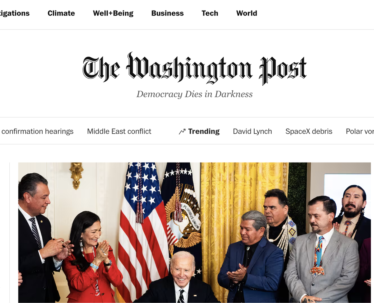 «Democracy Dies in Darkness», der Slogan der «Washington Post».