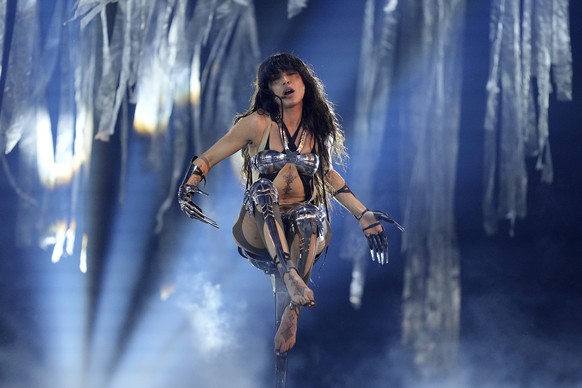 Swedish last year&#039;s winner Loreen sings during the dress rehearsal for the final at the Eurovision Song Contest in Malmo, Sweden, Friday, May 10, 2024. (AP Photo/Martin Meissner)
Bambie Thug