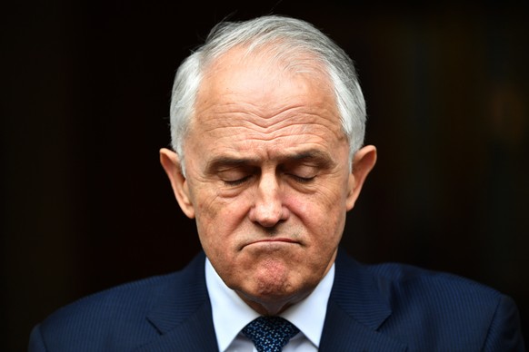 epaselect epa06965719 Australian Prime Minister Malcolm Turnbull speaks to the media during a press conference at Parliament House in Canberra, Australian Capital Territory, Australia, 23 August 2018. ...