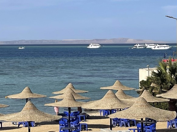 Boats search for survivors after a tourist submarine sank in the popular Egyptian Red Sea destination of Hurghada, Egypt, Thursday, March 27, 2025. (AP Photo)
Egypt Submarine