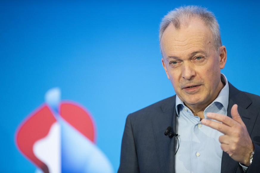 Urs Schaeppi, CEO Swisscom, spricht an der Bilanzmedienkonferenz zum Jahresabschluss 2019, aufgenommen am Donnerstag, 6. Februar 2020 in Zuerich. (KEYSTONE/Ennio Leanza)