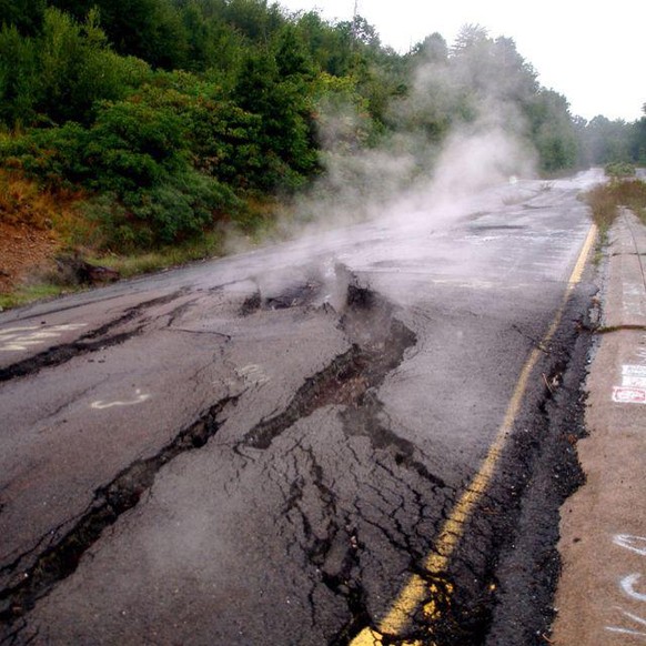 Die verlassene Stadt Centralia im US-Bundesstaat Pennsylvania.