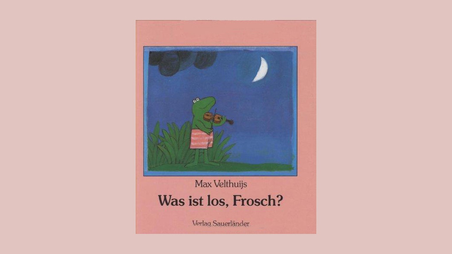 In den neueren Auflagen heisst das Büchlein <a target="_blank" href="https://www.buchhaus.ch/buecher/kids/bilderbuch/detail/ISBN-9783794150366/Velthuijs-Max/Frosch-ist-verliebt">«Frosch ist verliebt»</a>.