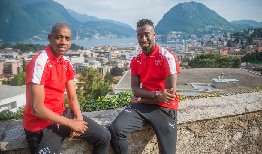 Gelson Fernandes (l.) zusammen mit Johan Djourou in Lugano.