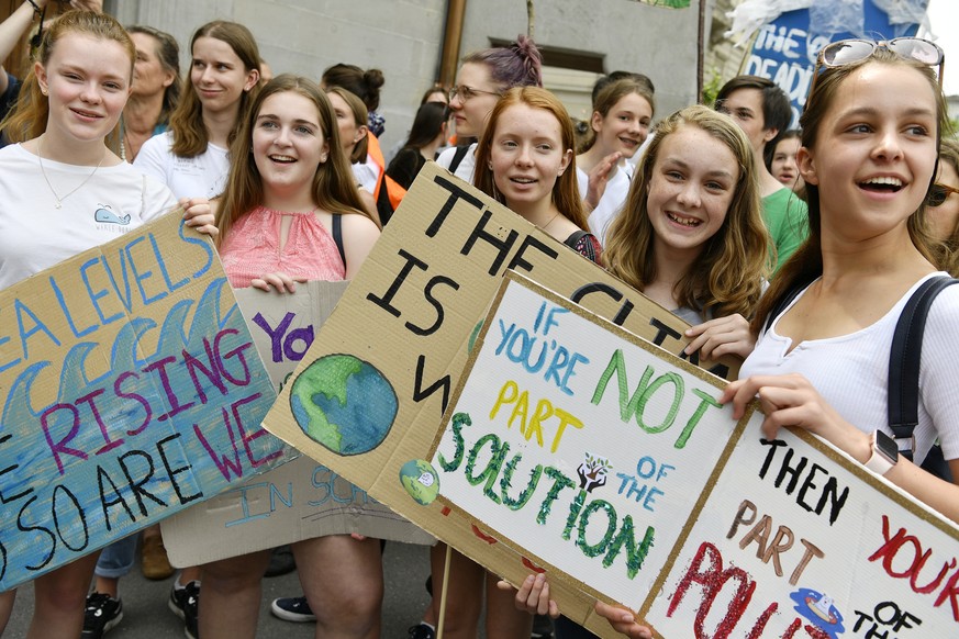 Klimastreik in Zuerich am Freitag, 24. Mai 2019. (KEYSTONE/Walter Bieri)