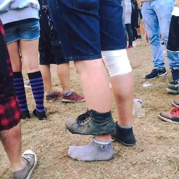 Festival Fail mit Schuh