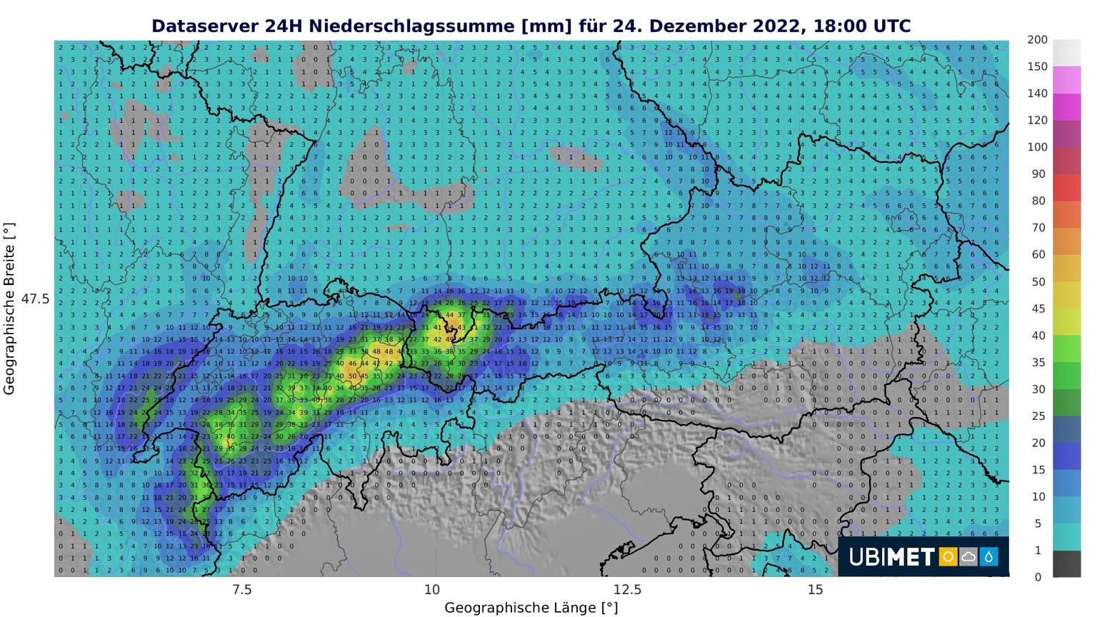 In der kommenden Nacht regnet und schneit es weiter (). In den zentralen und östlichen Alpen sinkt die Schneefallgrenze bis zum Samstagmorgen auf 1500 bis 1700 Meter, im Westen bleibt sie im Bereich v ...
