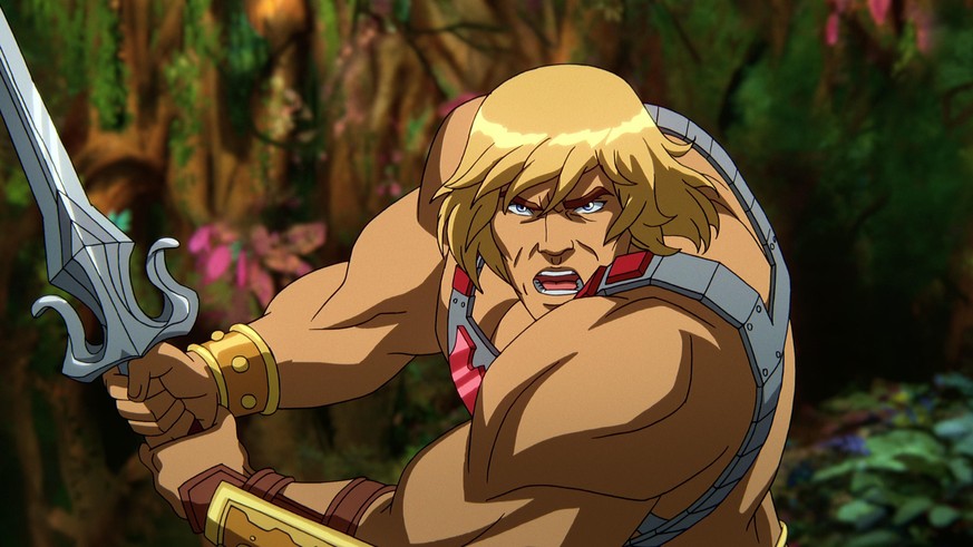 MASTERS OF THE UNIVERSE: REVELATION (L to R) CHRIS WOOD as HE-MAN in episode 101 of MASTERS OF THE UNIVERSE: REVELATION Cr. COURTESY OF NETFLIX © 2021