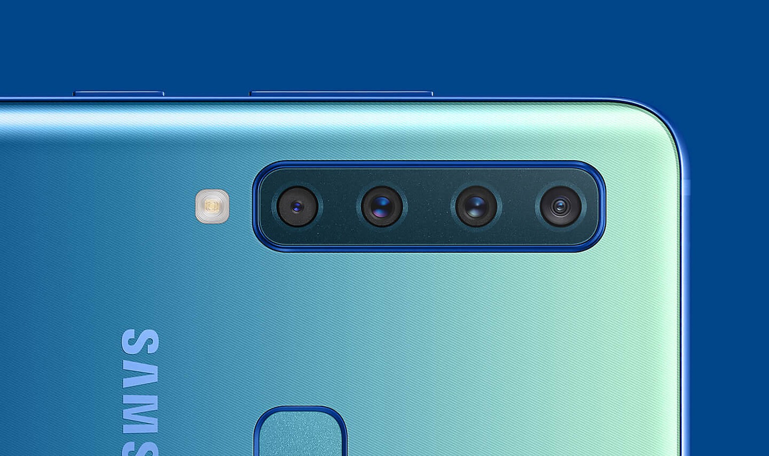 Samsung präsentiert das erste Smartphone mit Vierfach-Kamera auf der Rückseite.