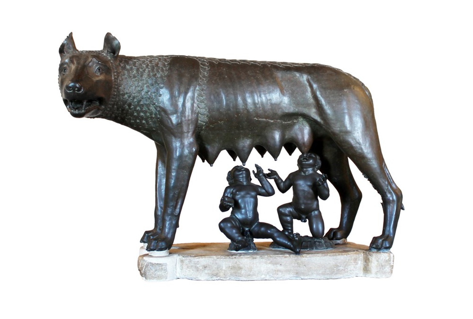 Kapitolinische Wölfin mit Romulus und Remus