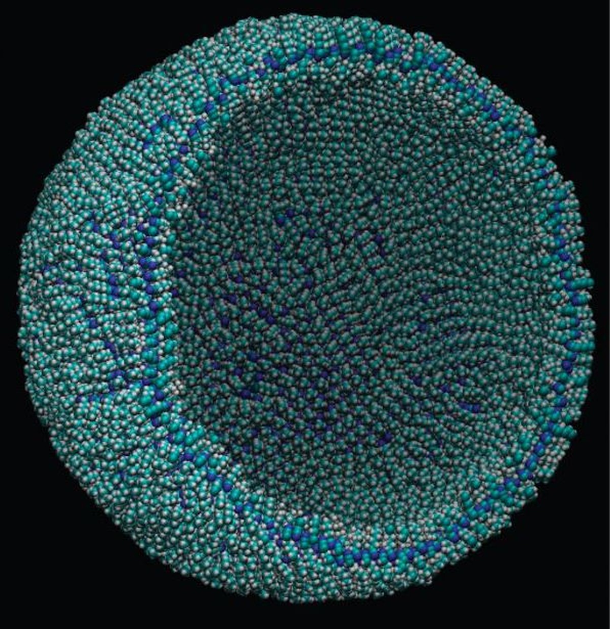 Darstellung eines Azotosomes von der ungefähren Grösse eines Virus.&nbsp;