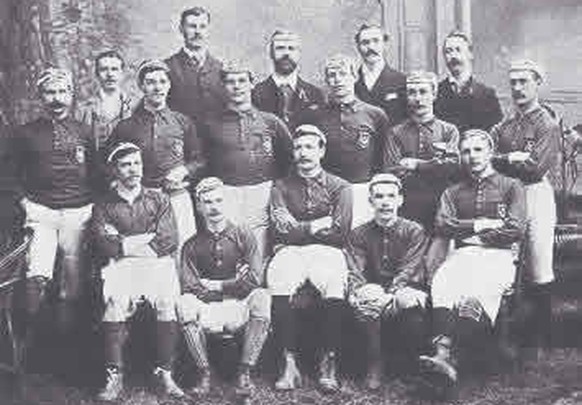 Die schottische Mannschaft im Jahr 1872.