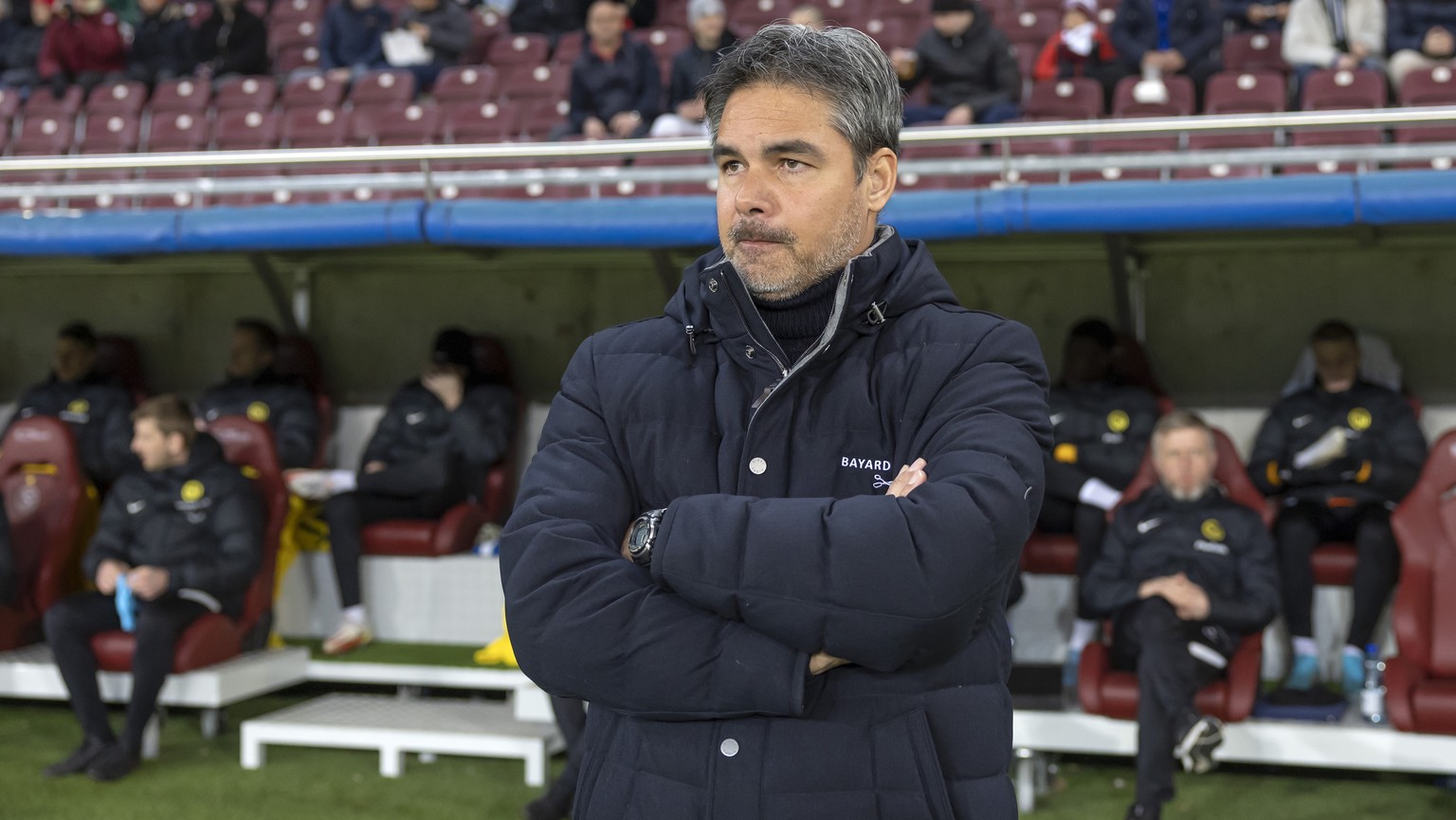 David Wagner, coach of BCS Young Boys, reacts, during the Super League soccer match of Swiss Championship between Servette FC and BSC Young Boys, at the Stade de Geneve stadium, in Geneva, Switzerland ...