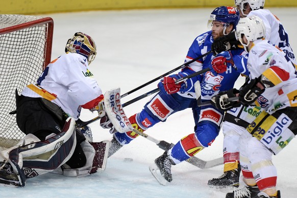 Goalie Simon Rytz ist mit 47 Paraden ein starker Rückhalt für Biel.&nbsp;