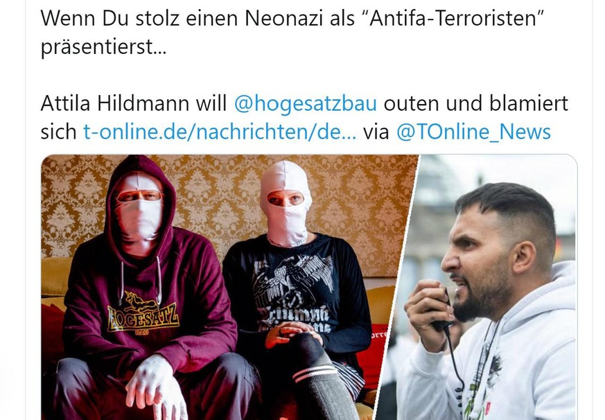 Attila Hildmann (rechts) setzte ein Kopfgeld auf Netz-Aktivisten aus. Diese liessen ihn nun in eine Falle tappen.