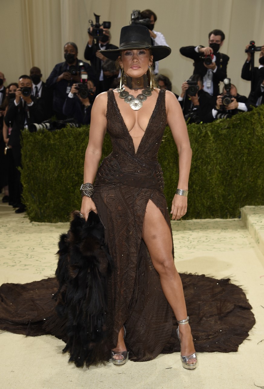 Jennifer Lopez attends The Metropolitan Museum of Art's Costume Institute benefit gala celebrating the opening of the "In America: A Lexicon of Fashion" exhibition on Monday, Sept. 13, ...