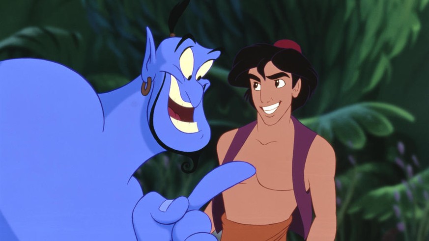 Disneys Zeichentrick-Genie und -Aladdin sehen so aus – falls ihr es vergessen habt.&nbsp;