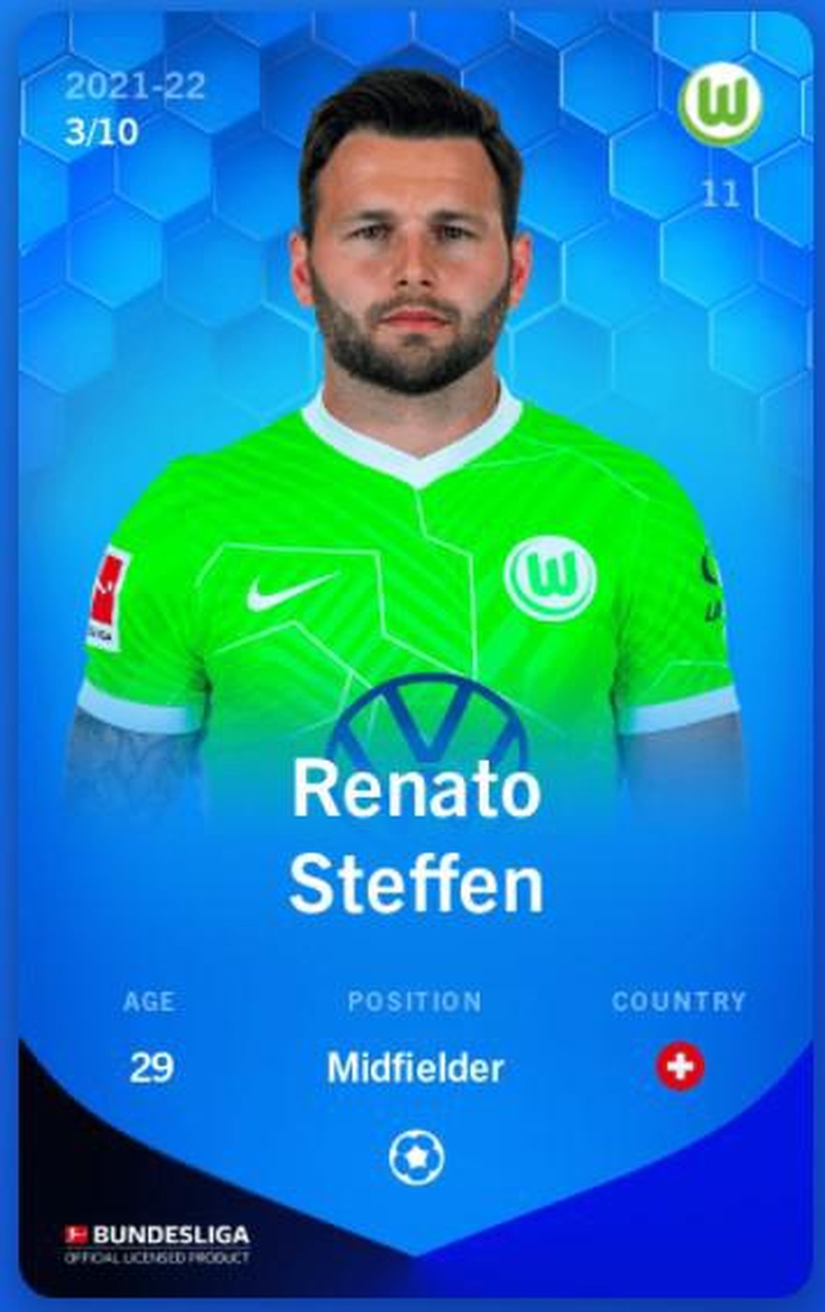 Der «Super-Rare»-Version von Renato Steffen aus der Saison 2021/22.