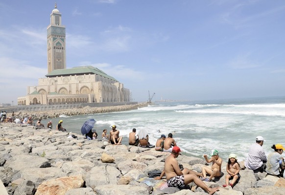 Die Hassan-II.-Moschee am Strand von Casablanca