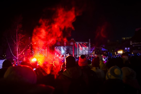 A general view during the opening ceremony at the 2019 FIS Alpine Skiing World Championships in Are, Sweden Monday, February 4, 2019. (KEYSTONE/Jean-Christophe Bott)