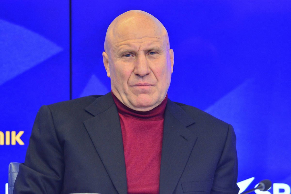 RECORD DATE NOT STATED press conference, PK, Pressekonferenz on the topic - recommendations of the IOC, the opinion of sports federations. MMPC Russia today, Moscow April 10, 2023. on the picture: Mik ...