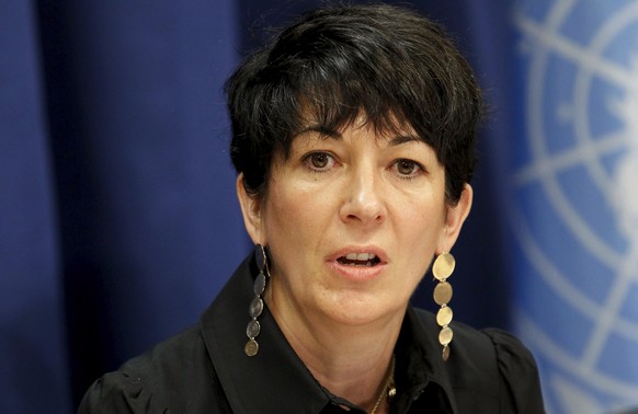 FILE - In this June 25, 2013, file photo, Ghislaine Maxwell, founder of the TerraMar Project, attends a news conference on the Issue of Oceans in Sustainable Development Goals, at United Nations headq ...