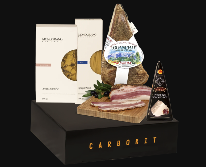 https://www.carbogang.com/products/carbokit carbonara guanciale pecorino romano dop italien rom essen food pasta