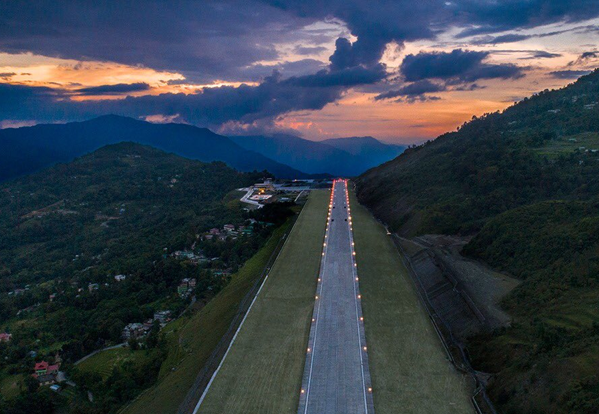 Der Anflug auf den Sikkim-Airport ist spektakulär.